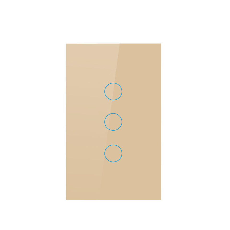 WIFI Smart Switch 3 Gang Gold